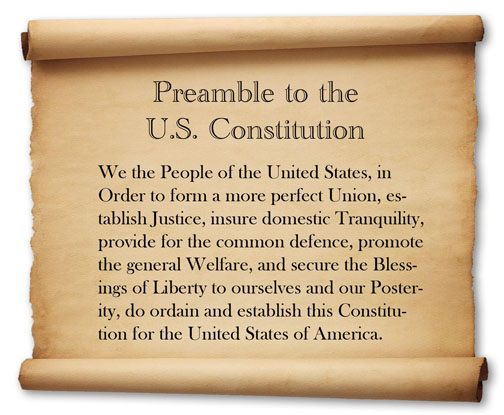 What is the purpose of the preamble?